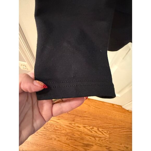 Lauren Ralph Lauren Black Jersey Funnel Neck Zip Button Jacket sz L EUC - Picture 6 of 9
